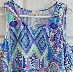 Escape By Habitat Large Veranda Dress Paisley Coloeful Maxi Beachy